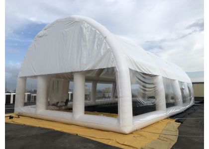 How to measure and use inflatable pool tent?