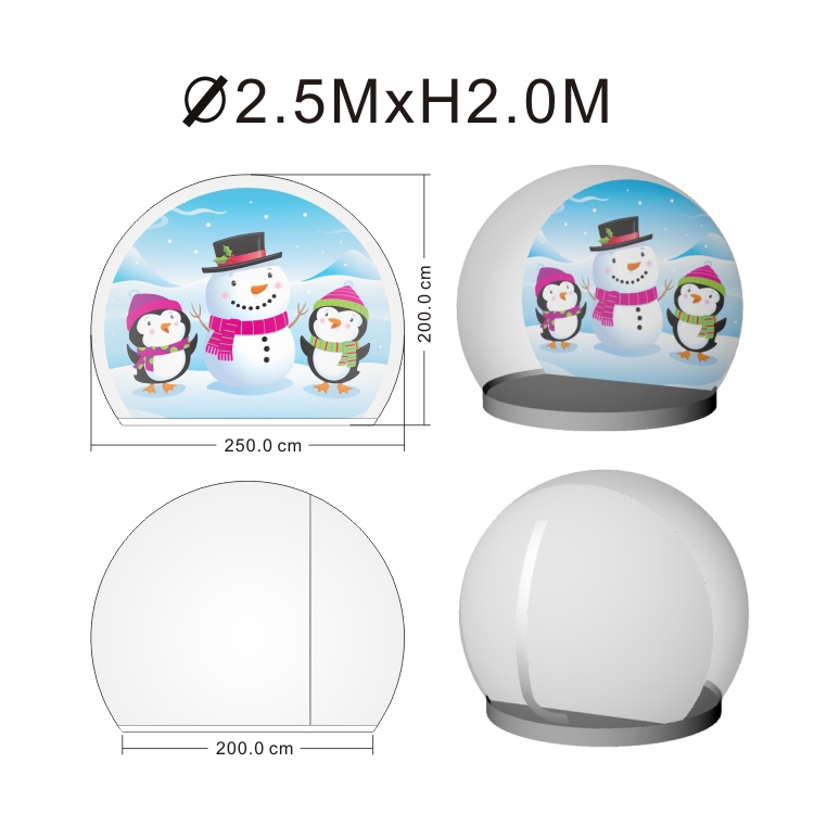 2.5m Inflatable Snow Globe 2.5m Snow Globe Tent