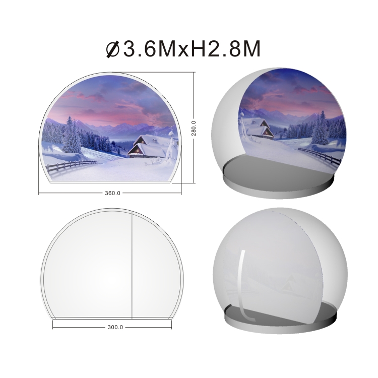 3.6m Portable Bubble Tent 3.6m Portable Snow Globe