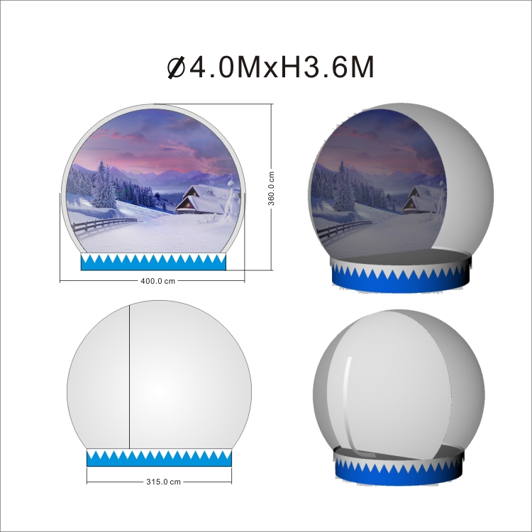 4m Inflatable Base Globe 4m Inflatable Base Snow Globe