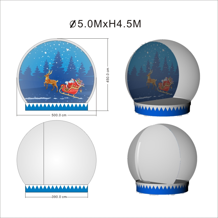 5m Inflatable Base Globe 5m Inflatable Base Snow Globe