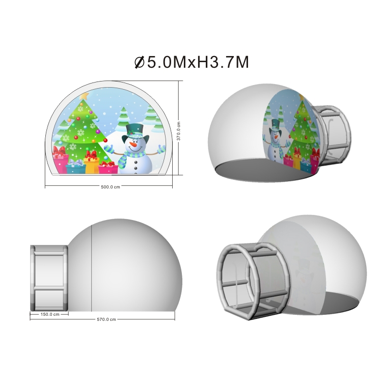 5m Pillar Tunnel Globe 5m Pillar Tunnel Snow Globe