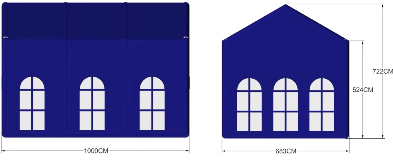 Xianghe 70sqm Blue Inflatable Party Tent for Events