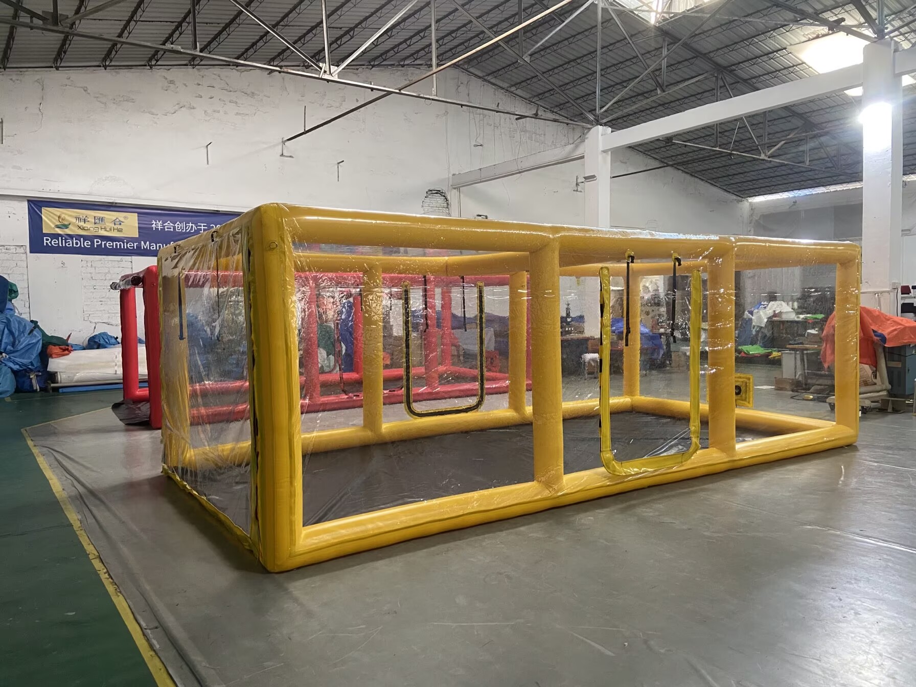 yellow car protection tent